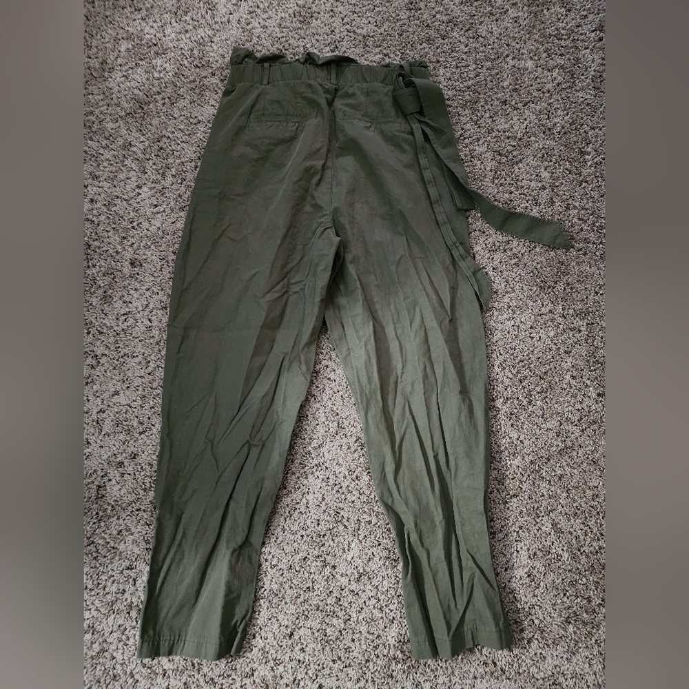 7 For All Mankind Khaki Green Women's Trousers